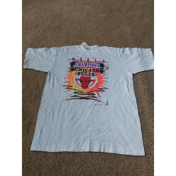 Vintage Chicago Bulls Championship Tshirt 1991 Nwt Slight Discolration...